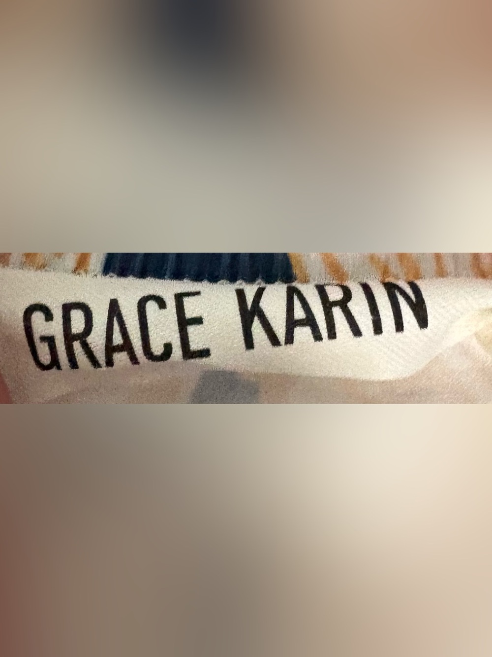 Grace Karin Navy and Cream Floral Maxi Sundress - Picture 4 of 6